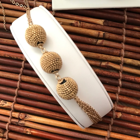 Chico’s Tassel Rose Gold Tone Necklace - Picture 3 of 4